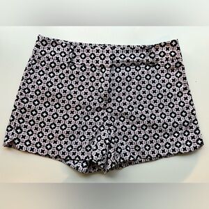 Loft shorts, 4”, size 2. Navy, white and mauve.